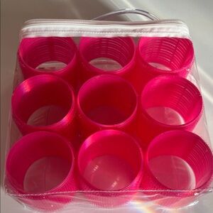 Set of Pink Hair Rollers